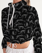 Load image into Gallery viewer, Cheetah Silhouette Women&#39;s Cropped Windbreaker