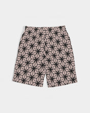 Load image into Gallery viewer, Pink Leaf Geo Masculine Youth Swim Trunk