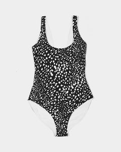 Cheetah Black Feminine One-Piece Swimsuit