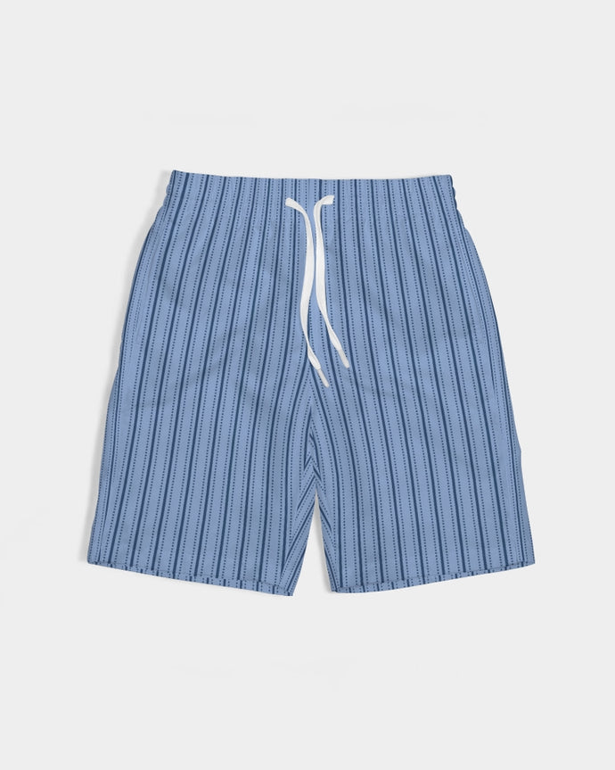 Blue Tricking Stripe Masculine Youth Swim Trunk