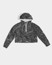 Load image into Gallery viewer, Cheetah black Women&#39;s Cropped Windbreaker