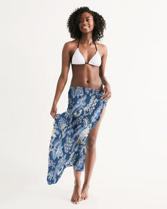 Navy Turkish Floral Swim Cover Up