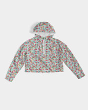 Load image into Gallery viewer, Happy Floral Women&#39;s Cropped Windbreaker
