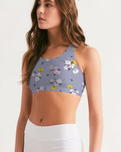 Load image into Gallery viewer, Floral Strips Women&#39;s Seamless Sports Bra