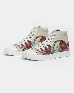 SMF Snake On Flowers Masculine Hi-Top Shoes