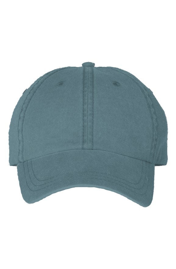 SMF Pigment Dyed Teal Mom Cap