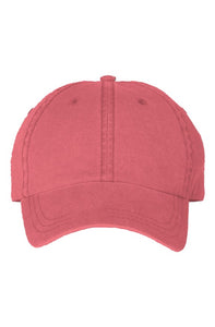 SMF Pigment Dyed Red Mom Cap