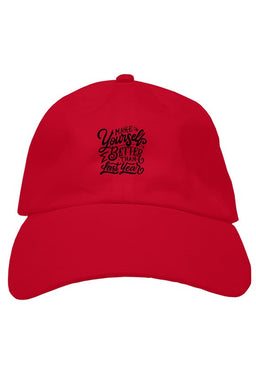 SMF Make Yourself Better Red Dad Hat