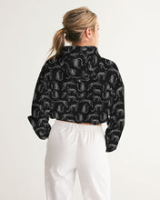 Load image into Gallery viewer, Cheetah Silhouette Women&#39;s Cropped Windbreaker