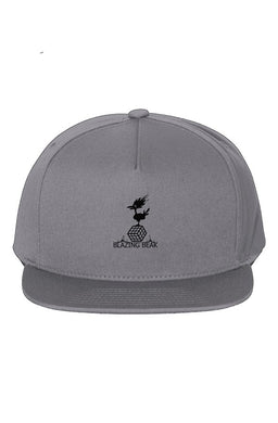 Grey Blazing Beak Snapback Cap