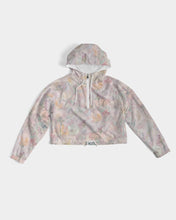 Load image into Gallery viewer, Floral Pastels Women&#39;s Cropped Windbreaker