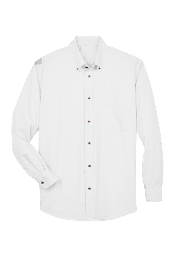 Plain Long-Sleeve Twill Shirt
