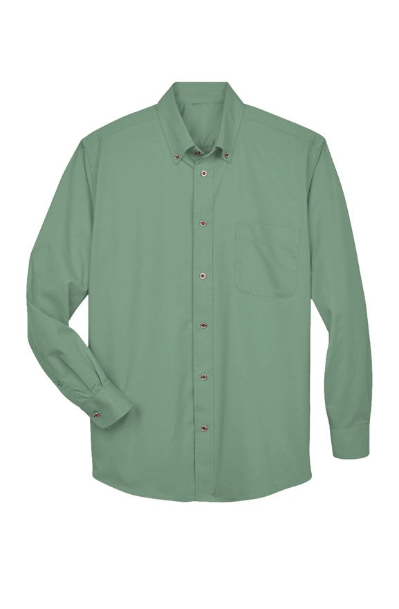 Dill Green Long-Sleeve Twill Shirt