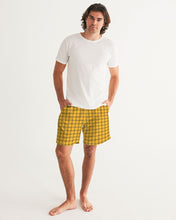 Load image into Gallery viewer, Yellow Plaid Masculine Swim Trunk
