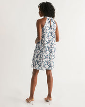 Load image into Gallery viewer, SMF Painted Leaves Feminine Halter Dress