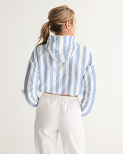 Load image into Gallery viewer, Blue Deck Stripe Feminine Cropped Windbreaker