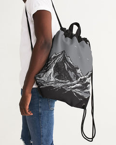 Snow Mountain Canvas Drawstring Bag