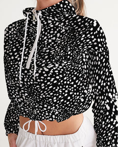 Cheetah black Women's Cropped Windbreaker