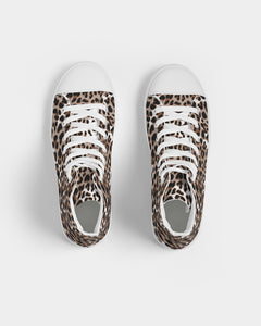 SMF Leopard Print Masculine Hightop Canvas Shoe