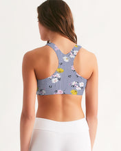 Load image into Gallery viewer, Floral Strips Women&#39;s Seamless Sports Bra