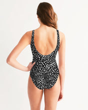 Load image into Gallery viewer, Cheetah Black Feminine One-Piece Swimsuit