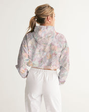 Load image into Gallery viewer, Floral Pastels Women&#39;s Cropped Windbreaker
