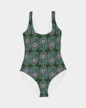 Load image into Gallery viewer, Peacock Tail Feminine One-Piece Swimsuit