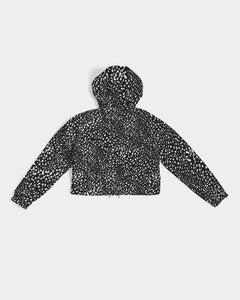 Cheetah black Women's Cropped Windbreaker