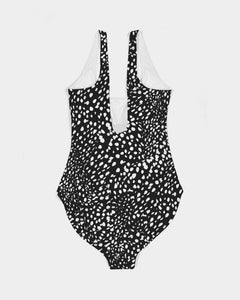 Cheetah Black Feminine One-Piece Swimsuit
