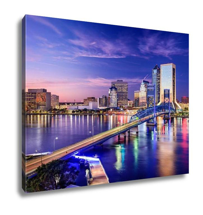 Gallery Wrapped Canvas, Jacksonville Floridusdowntown City Skyline