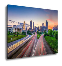 Load image into Gallery viewer, Gallery Wrapped Canvas, City Skyline Over Freedom Parkway