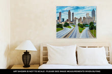 Load image into Gallery viewer, Gallery Wrapped Canvas, City Of Atlantgeorgidowntown Skyline And Highway