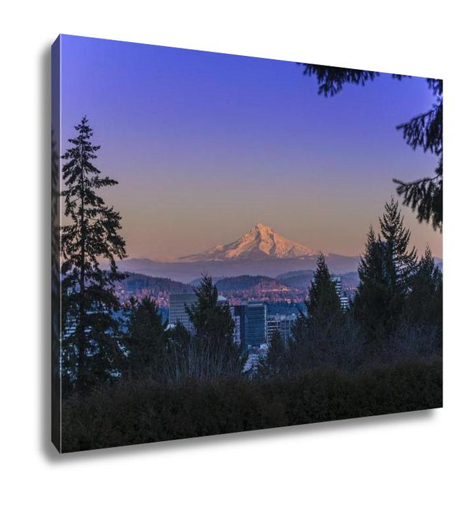 Gallery Wrapped Canvas, Mount Hood At Sunset