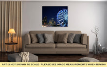 Load image into Gallery viewer, Gallery Wrapped Canvas, Ferris Wheel At The Fair Night Lights In Houston