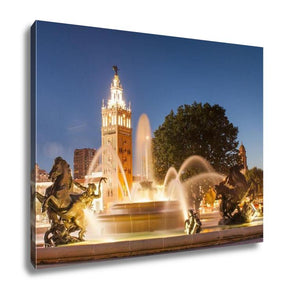Gallery Wrapped Canvas, Kansas City Missouri Fountain At Country Club Plaza