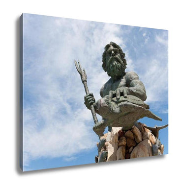 Gallery Wrapped Canvas, King Neptune Virginia Beach Statue