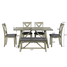 Load image into Gallery viewer, Jio 6pc Rustic Dining Table Set And Bench